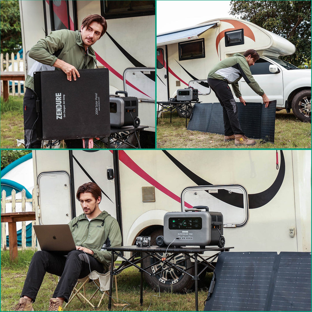 Zendure Solar Generator - SuperBase Pro 3x 200W Solar Panel-power